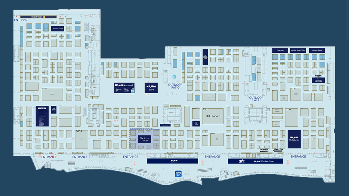 The 2023 NAMM Show Map