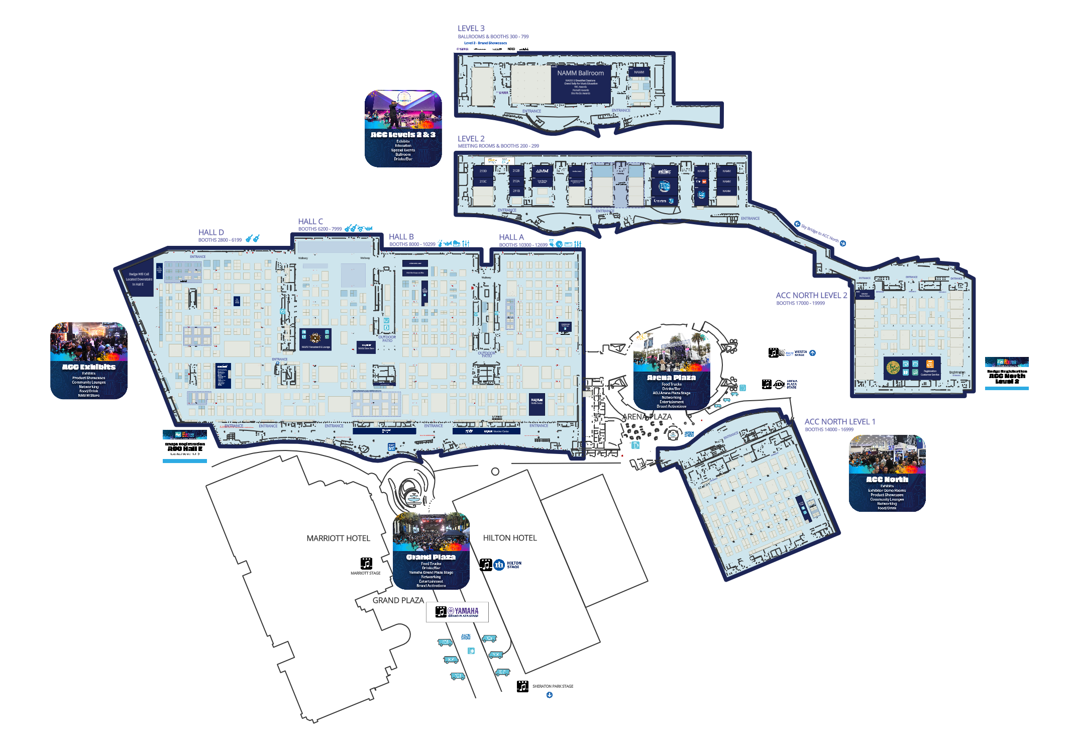 The 2024 NAMM Show Map