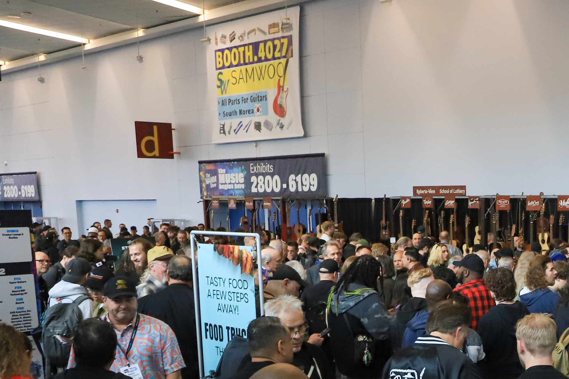 Lobby banners and branded signage at The NAMM Show