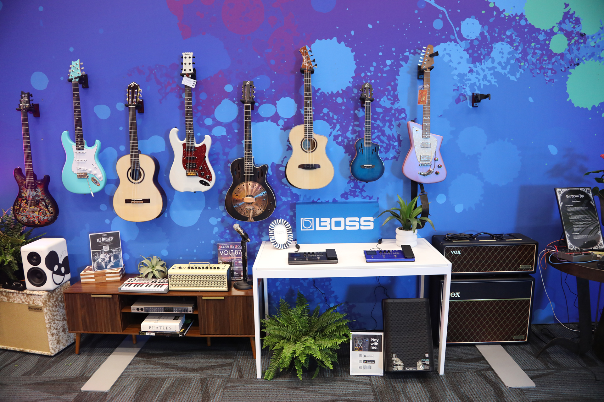 Gear showcase in the Creator Lounge