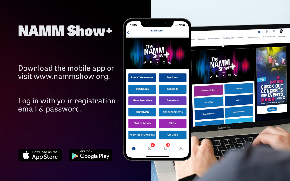 NAMM Show+ General mobile desktop 1920 × 1200 px | NAMM.org