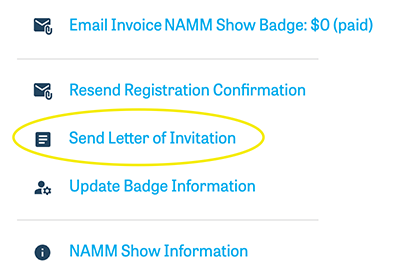 Visa Letter of Invitation