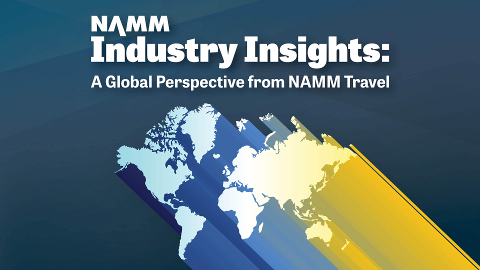 A picture of the globe with NAMM Industry Insights as a title