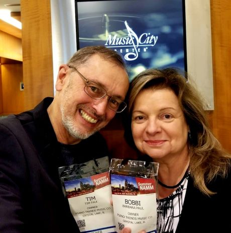 Tim and his wife Bobbi at The NAMM Show