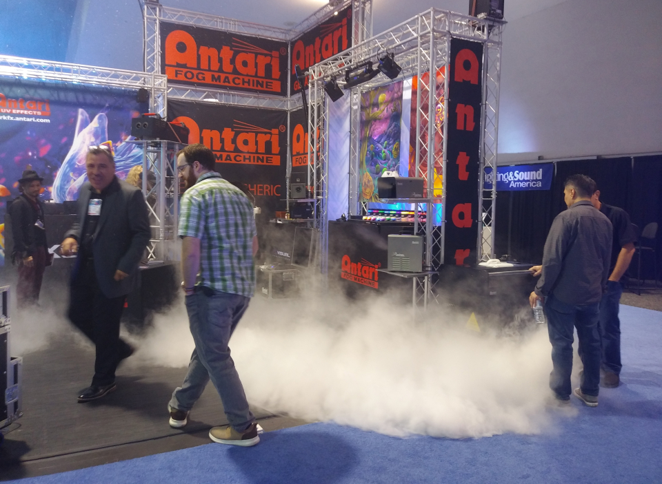 Fog machine at The NAMM Show