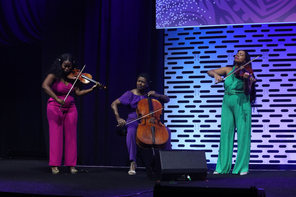 The String Queens perform at The Grand Rally for Music Education