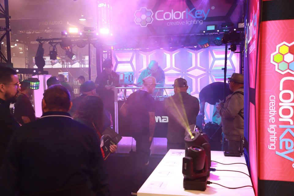 Professional lighting exhibitor at The NAMM Show
