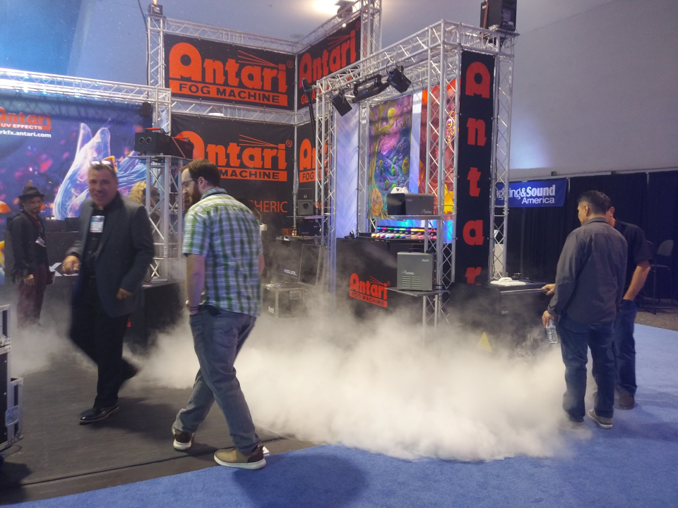 Fog machine at The NAMM Show