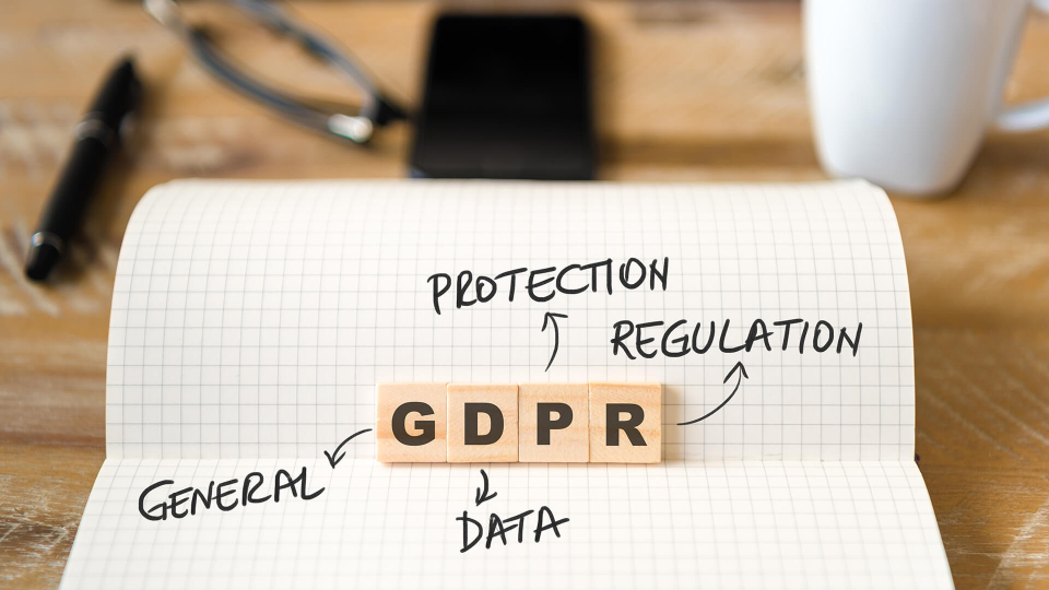 GDPR spelling with wooden blocks
