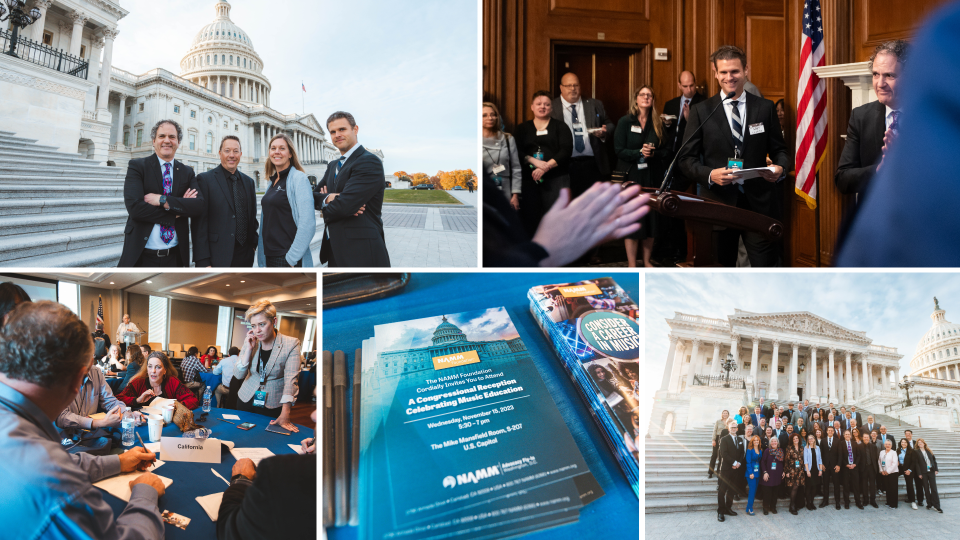 photo collage with namm members in washington, d.c.