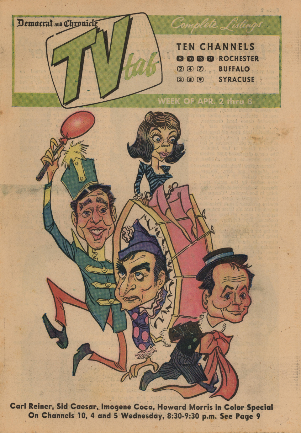 Carl Reiner-Sid Caesar-Imogene Coca-Howard Morris-1967