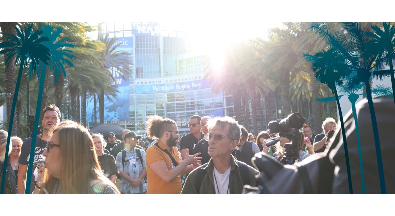 Attendees at The NAMM Show