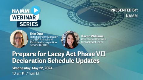 graphic depicting information about lacey act webinar