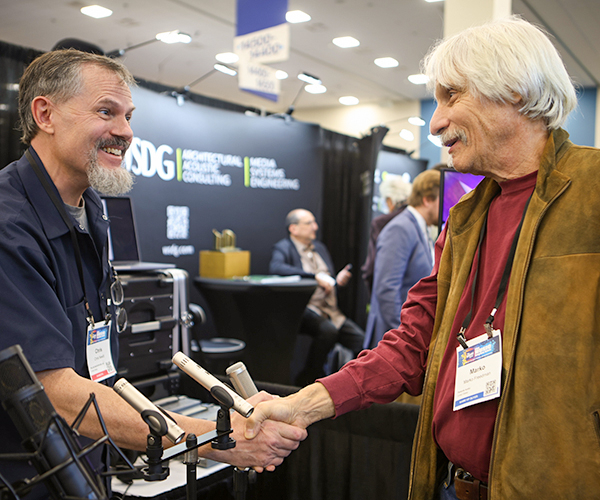 Exhibitor and buyer doing business at The NAMM Show