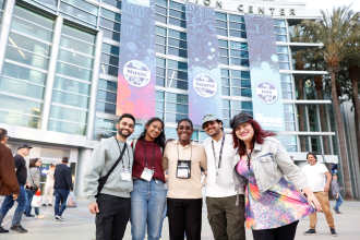 a group outside the namm show