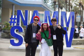 three fashionistas at the namm show