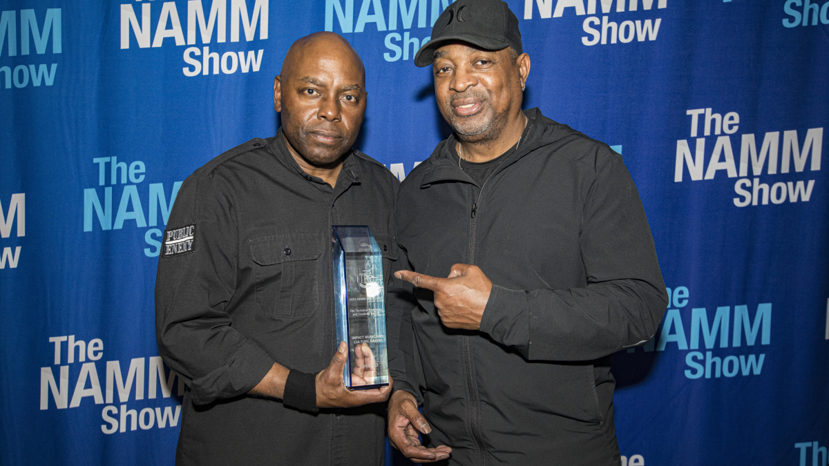 Hardgroove and Chuck D with the Impact Music and Culture Award 