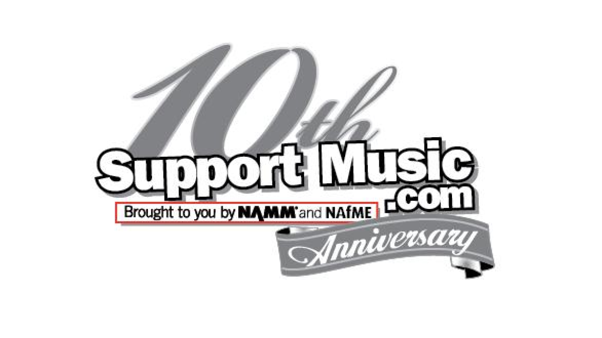 SupportMusic 10th Anniversary Logo